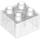 Duplo transparent pailleté Brique 2 x 2 (3437 / 89461)