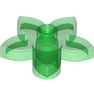 Duplo Vert transparent Fleur avec 5 Angular Pétales (6510 / 52639)
