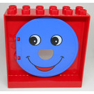 레고 Duplo Wall 2 x 6 x 5 with Blue Door with Face (31191)