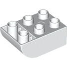 LEGO Duplo blanc Brique 2 x 3 avec Inversé Pente Curve (98252)
