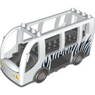 LEGO Duplo White Bus with Zebra Stripes (64642)