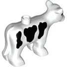 LEGO Duplo Weiß Cow Calf mit Schwarz splodges (6679 / 75721)