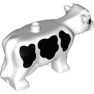 Duplo White Cow with black splodges (6673 / 75720)