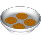 LEGO Duplo blanc Dish avec Pancakes (31333 / 101541)
