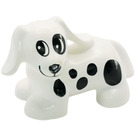 LEGO Duplo Wit Hond met Zwart Spots (31101 / 43050)