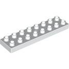 LEGO Duplo blanc assiette 2 x 8 (44524)