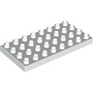 LEGO Duplo blanc assiette 4 x 8 (4672 / 10199)