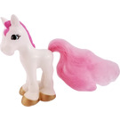Duplo blanc Foal avec Mane et Cheveux/pink (57889)