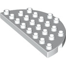LEGO Duplo White Plate 8 x 4 Semicircle (29304)