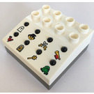 LEGO Duplo Wit Sound Steen 4 x 4 met Eight Sounds