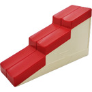 Duplo White Stepped Roof with Red Shingles