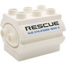 LEGO Duplo blanc Watertank avec 'RESCUE H2O Cylindre' Autocollant (6429)