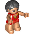 LEGO Duplo Woman met pageboy Haar 9 Duplo Figuur