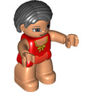 LEGO Duplo Mujer con pageboy Pelo 9 Figura Duplo