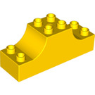 LEGO Duplo Gelb Bow 2 x 6 x 2 (4197)