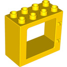 LEGO Duplo Yellow Door Frame 2 x 4 x 3 with Flat Rim (61649)