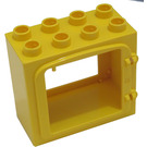 LEGO Duplo Gelb Tür Rahmen 2 x 4 x 3 mit erhöhter Türkontur und gerahmtem Rücken (2332)