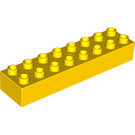 LEGO Duplo Yellow Brick 2 x 8 (4199)
