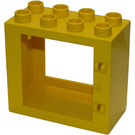 LEGO Duplo Yellow Door Frame 2 x 4 x 3 Old (with Flat Rim)