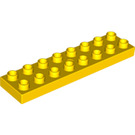 LEGO Duplo Yellow Duplo Plate 2 x 8 (44524)