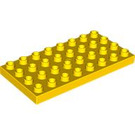 LEGO Duplo Jaune Duplo assiette 4 x 8 (4672 / 10199)