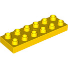 LEGO Duplo Jaune assiette 2 x 6 (98233)