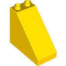 LEGO Duplo Jaune Pente 2 x 4 x 3 (45°) (49570)