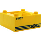 LEGO Duplo Jaune Train Compartment 4 x 4 x 1.5 avec Siège avec 50422 Train Décoration (51547)