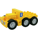 LEGO Duplo Yellow Truck Bottom 5 x 9 with Fire Extinguisher Sticker (47424)