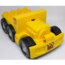 LEGO Duplo Jaune Truck Bas 5 x 9 avec De Affronter, Arrière et Côté Autocollant (47424)