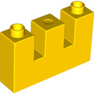 LEGO Duplo Yellow Wall 1 x 4 x 2 with Arrow Slits (16685)