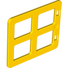 LEGO Duplo Gelb Fenster 4 x 3 mit Bars mit gleich großen Scheiben (90265)