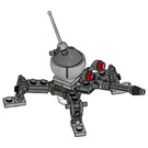 LEGO Kääpiö Hämähäkki Droid jossa Dark Stone Harmaa Dome ja Musta Blaster Minihahmo