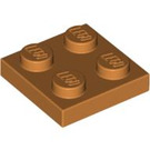 LEGO Terre Orange assiette 2 x 2 (3022 / 94148)