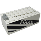 LEGO Electric 9V Batterie Box 4 x 8 x 2.333 Abdeckung mit "Polizei" (4760)