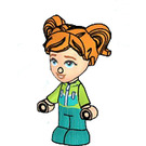 LEGO Ella (Micro Doll) with Turquoise and Lime Ski Suit Minifigure
