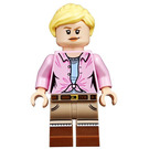 LEGO Ellie Sattler with Pink Top and Tied Back Hair Minifigure