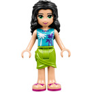 LEGO Emma Blauw Top met Palm Trees en Limoen Rok Minifiguur