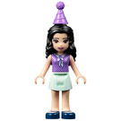 LEGO Emma with Lavender Dotted Top and Aqua Skirt with Party Hat Minifigure