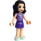 LEGO Emma with Lavender Dotted Top and Purple Skirt with Purple Bow Minifigure