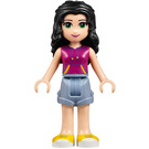LEGO Emma with Sand Blue Shorts and Magenta Top Minifigure