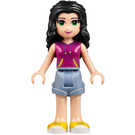 LEGO Emma med Sand Blå Shorts og Magenta Topp Minifigur