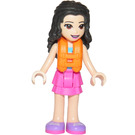 LEGO Emma with White Vest and Paw Print Top with Life Jacket Minifigure
