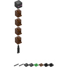 LEGO Enderman with Reddish Brown and Bright Green Block Minifigure