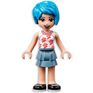 LEGO Evelyn met Wit en Rood Top Minifiguur