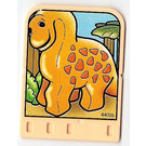 LEGO Explore Story Builder Meet the Dinosaur story card with orange dinosaur pattern (44016)