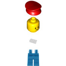 LEGO Exxon Fuel Tank Operator mit Torso Aufkleber Minifigur