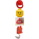 LEGO F1 Ferrari Pit Crew Tire Carrier Minifigure with Stickers