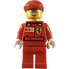 LEGO F1 Ferrari Pit Crew with Stickered Ferrari Logo Torso Minifigure