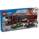 LEGO F1 Truck with RB20 & AMR24 F1 Cars 60445